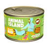 cibo per cani animal island manzo con carote 410g