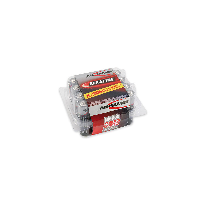 Pila ansmann 20 pz. ansmann alkaline aa stilo red-line box [5015548]