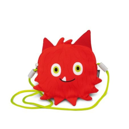 mini borsa tonie mostro in poliestere 145x135x15mm/rosso [10001703]