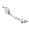 cavo usb delock usb-a usb-c/usb-b/lightning 1m bianco/argento