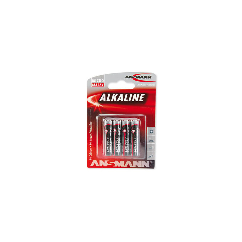 Pila ansmann 4 pz. alkaline aaa mini stilo red-line [5015553]