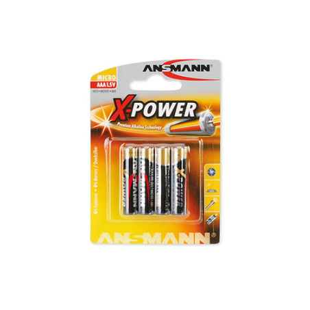 Pila ansmann 4 pz. alkaline aaa mini stilo x-power [5015653]