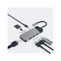 docking station green cell connect 7in1 usb-c hdmi 4k 60hz 85w