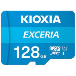 128gb scheda microsdhc kioxia exceria gen2 uhs-i u3 v30 blu [lmex2l0128gg2]