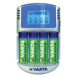 Caricabatteria per pile varta lcd 12v usb con 4 pile 2500 mah mignon