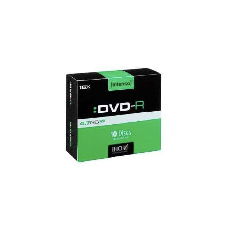 Confezione dvd-r intenso 4,7gb 16x speed, slimcase 10pcs [4101652]
