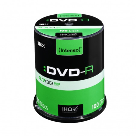 Confezione dvd-r intenso 4,7gb 16x speed, cakebox 100pcs [4101156]
