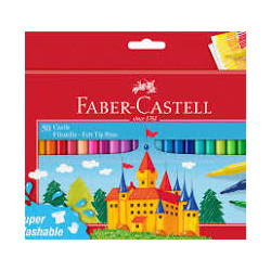 pennarelli faber-castell astuccio multicolore 50pz