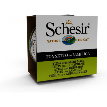 cibo umido agras pet foods schesir per gatti: tonnetto con lampuga