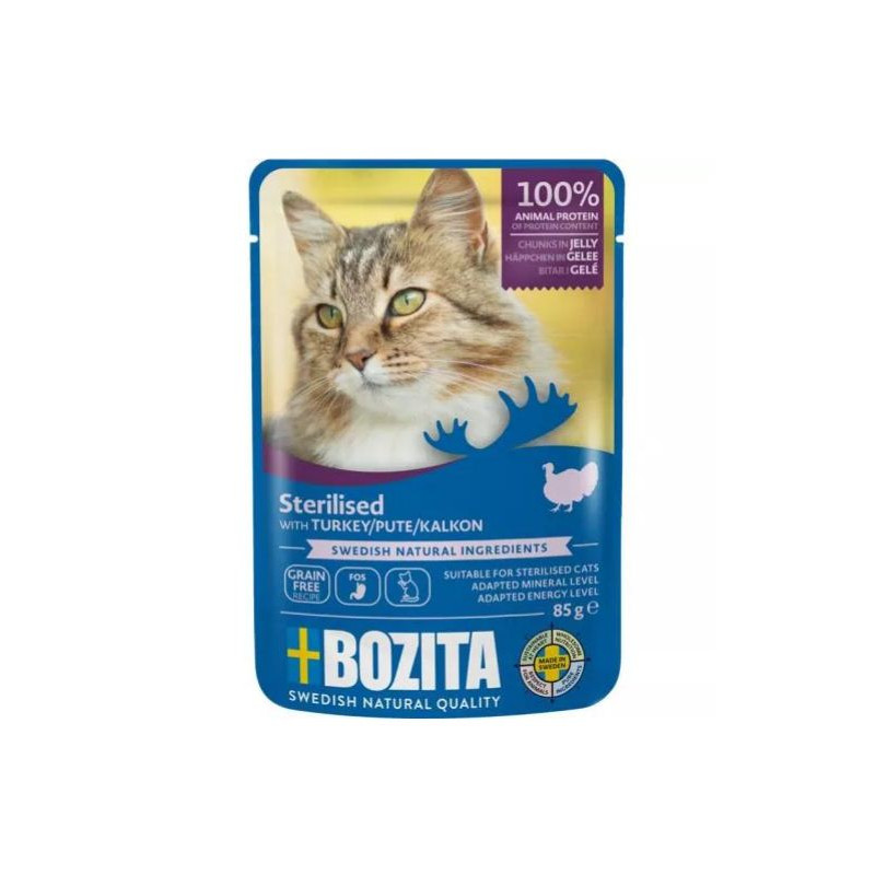 mangime bozita sterilized cibo umido completo per gatti in gelatina
