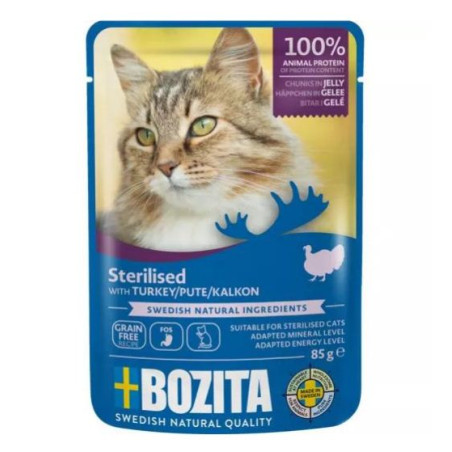 mangime bozita sterilized cibo umido completo per gatti in gelatina