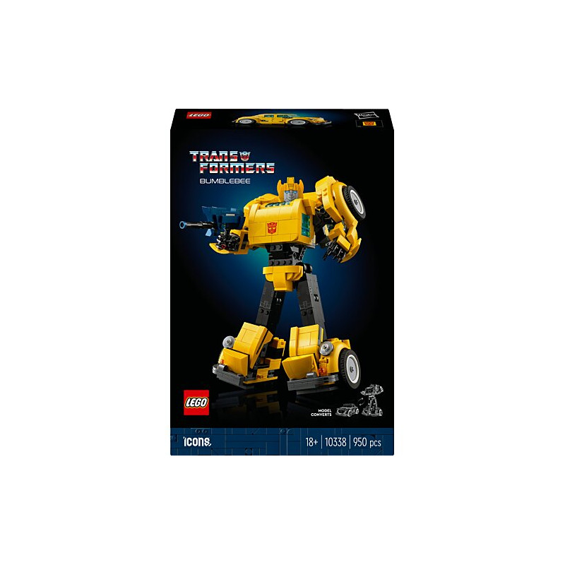 set da costruzione lego icone transformers bumblebee 950pz giallo
