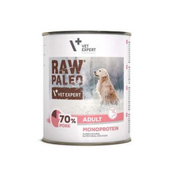 cibo umido per cani adulti vetexpert raw paleo turkey 400 g