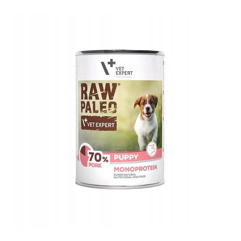 cibo umido vetexpert raw paleo puppy monoprotein con maiale per cuccioli