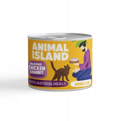 mangime animal island pollo + coniglio per gatti 200g