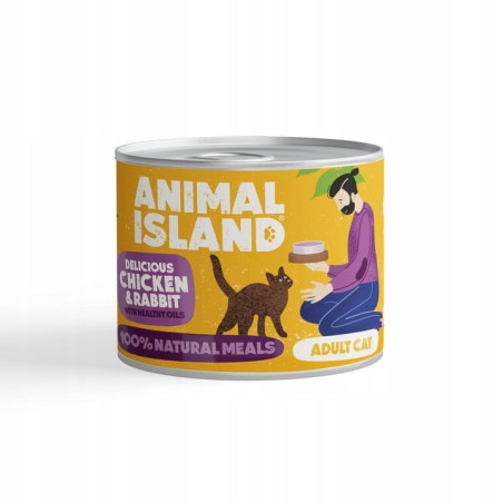 mangime animal island pollo + coniglio per gatti 200g