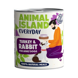 mangime animal island everyday tacchino + coniglio per cani 800g