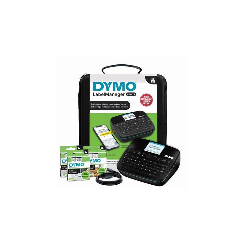 etichettatrice dymo labelmanager executive 640 cb nero [2202105]
