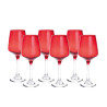 bicchieri ar.ca.s.a.s rubino 415ml rosso 6pz [80418]