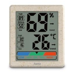 termometro e igrometro ponza hama 2xaaa/per temperatura:-10-50/per