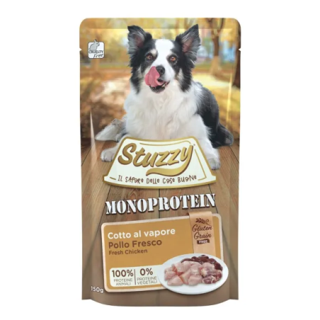 cibo per cani agras pet foods stuzzy monoprotein chicken - wet