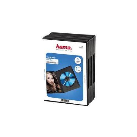 Custodia dvd hama 5 pz. nero 51297 [51297]