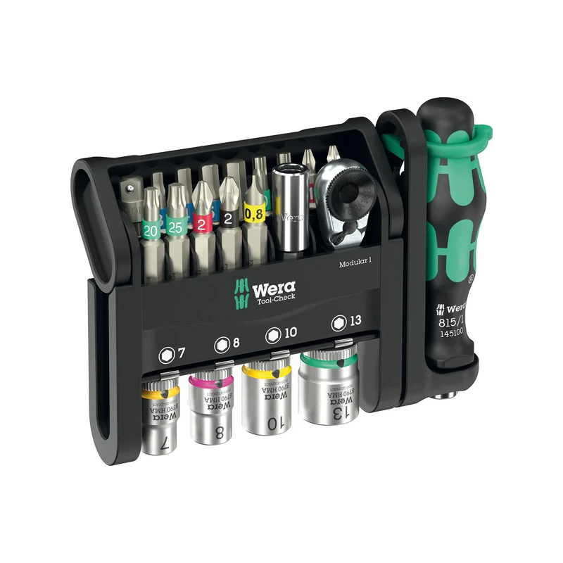 kit inserti di avvitamento wera tool-check modular 1 nero/verde