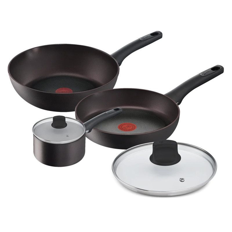 set di pentole lagostina cucina eco nero 5pz [2100128452]