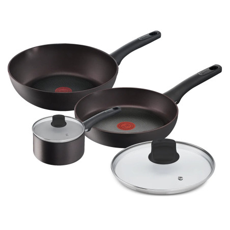 set di pentole lagostina cucina eco nero 5pz [2100128452]