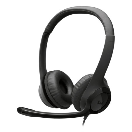 cuffia logitech h390 a padiglione per musica/chiamate con microfono