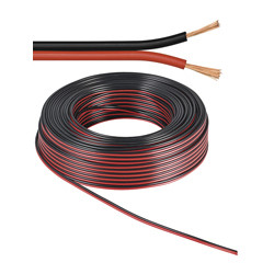 bobina 2x 0,75 ofc kupfer 50m red /black