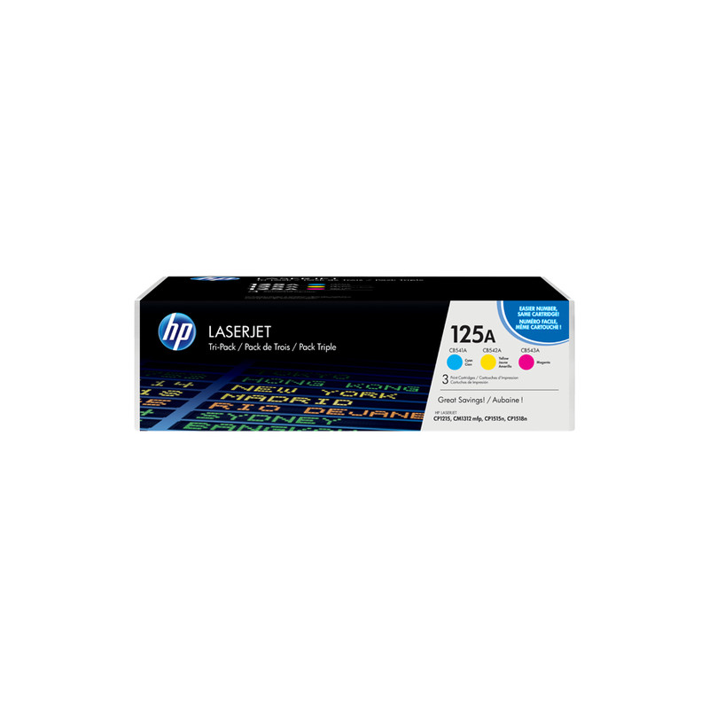 Toner hp multipack 3 pz. colori ciano/magenta/giallo nr.125a [cf373am]
