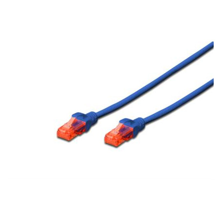 cavo di rete digitus rj45 u/utp cat6 1.00m blu protezione della leva