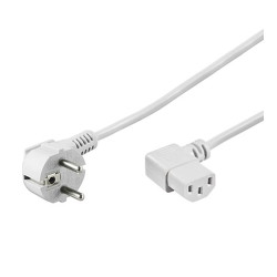 cavo alimentazione goobay c13 angolato a schuko angolato 2 m bianco