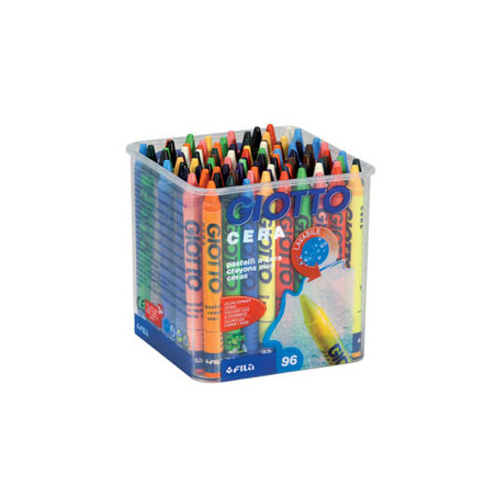 barattolo 96 pastelli cera 90mm ? 8.5mm giotto [523600]