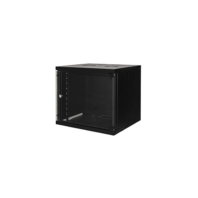 armadio rack a muro link 19" 9u 485x540x450mm con porta in vetro