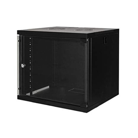 armadio rack a muro link 19" 9u 485x540x450mm con porta in vetro