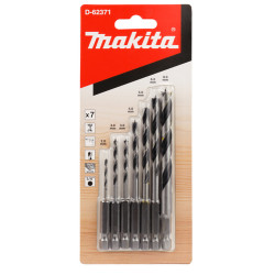 set punte makita per legno 7 pezzi 1/4 [d-62371]