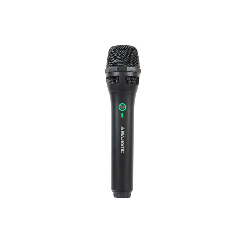microfono majestic wireless uhf mic-601w con ricevitore ricaricabile