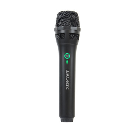 microfono majestic wireless uhf mic-601w con ricevitore ricaricabile
