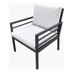 set 2 poltrone amicasa loren alluminio grigio