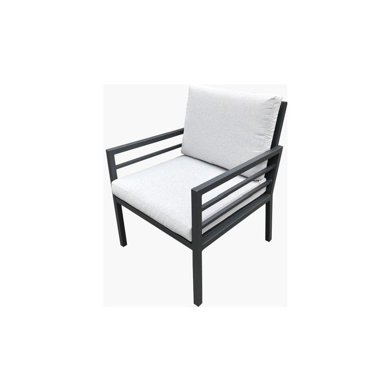 set 2 poltrone amicasa loren alluminio grigio