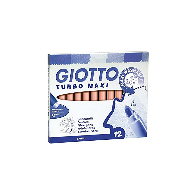 pennarelli giotto cf12 turbomaxi rosa 12pz [456006]