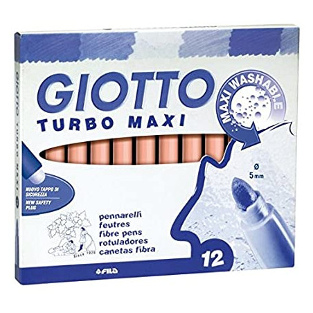 pennarelli giotto cf12 turbomaxi rosa 12pz [456006]