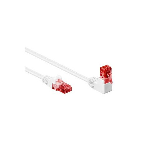 cavo di rete patch goobay cat.6 u/utp 1m angolato bianco [51522]