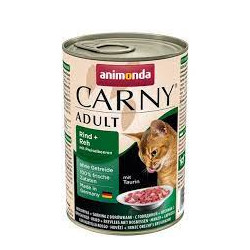 cibo umido per gatti animonda carny con manzo e sarnina ai mirtilli