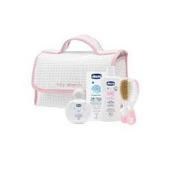 set beauty chicco baby con maniglia rosa