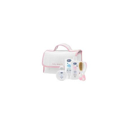set beauty chicco baby con maniglia rosa