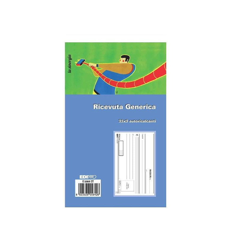 blocco ricevuta generica edipro cf10 33x3 autoricalcante [e5564ct]