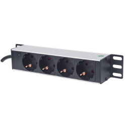 multipresa per rack intellinet 1u/10"/4 prese/15a/250v/1.8m/grigio